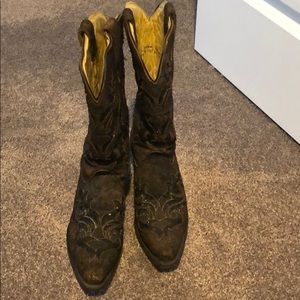 Black sequins cowgirl boot